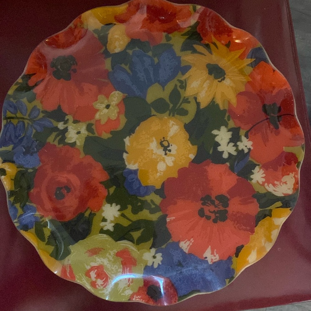 Vintage Hardy Glenwood Floral  Fab Composite Fabware Serving Tray Decor